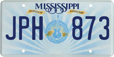 MS license plate JPH873