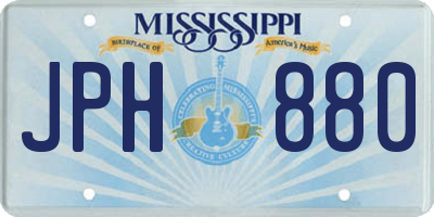 MS license plate JPH880