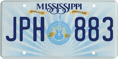 MS license plate JPH883