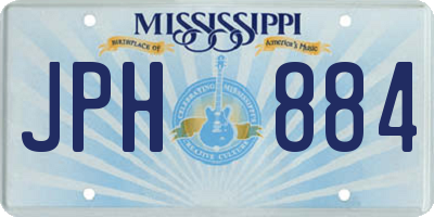 MS license plate JPH884