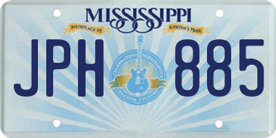 MS license plate JPH885