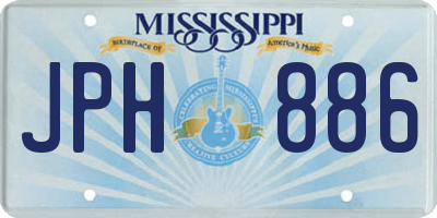 MS license plate JPH886