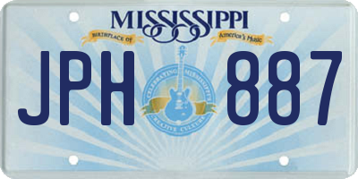 MS license plate JPH887