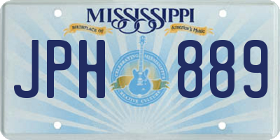 MS license plate JPH889