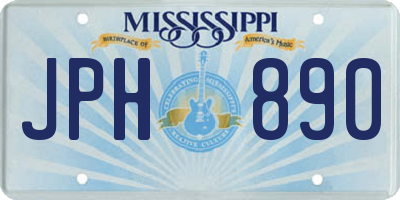 MS license plate JPH890