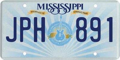 MS license plate JPH891