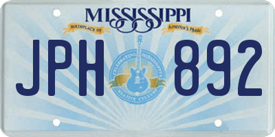 MS license plate JPH892