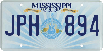 MS license plate JPH894