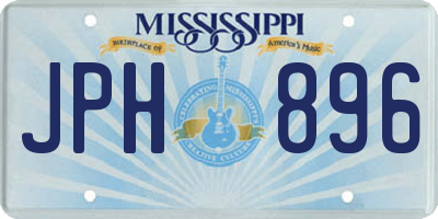 MS license plate JPH896