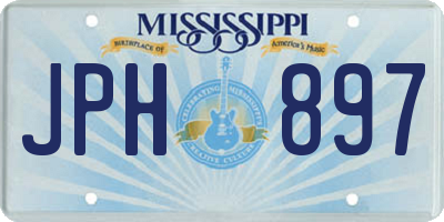 MS license plate JPH897