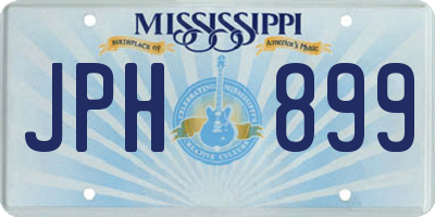 MS license plate JPH899