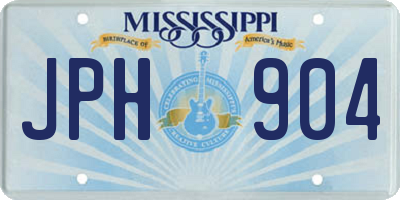 MS license plate JPH904