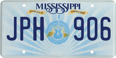 MS license plate JPH906