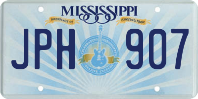 MS license plate JPH907