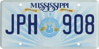 MS license plate JPH908