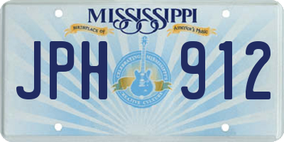 MS license plate JPH912