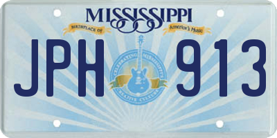 MS license plate JPH913