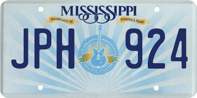 MS license plate JPH924