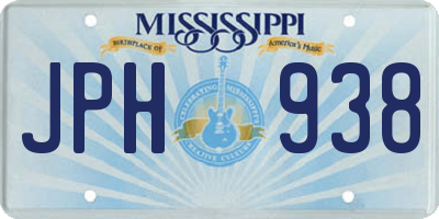 MS license plate JPH938