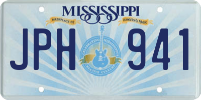 MS license plate JPH941