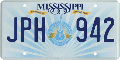 MS license plate JPH942