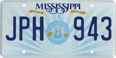 MS license plate JPH943