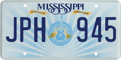 MS license plate JPH945