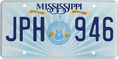 MS license plate JPH946