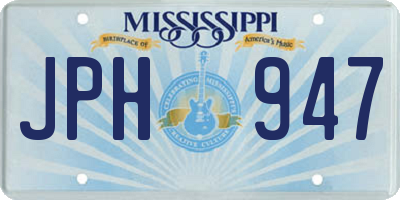 MS license plate JPH947