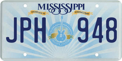 MS license plate JPH948