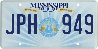MS license plate JPH949