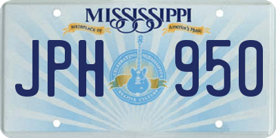 MS license plate JPH950