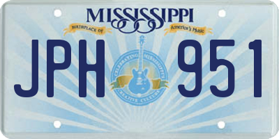 MS license plate JPH951