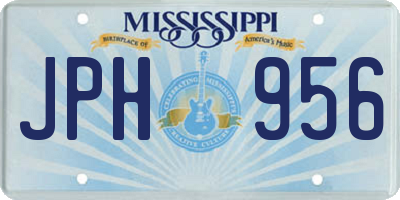 MS license plate JPH956
