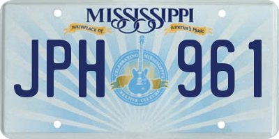 MS license plate JPH961