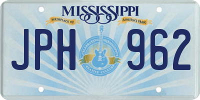 MS license plate JPH962