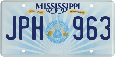 MS license plate JPH963