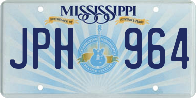 MS license plate JPH964