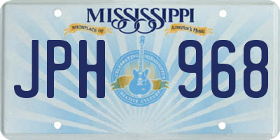 MS license plate JPH968
