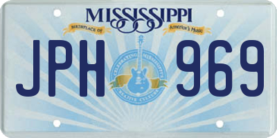 MS license plate JPH969
