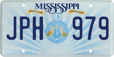MS license plate JPH979