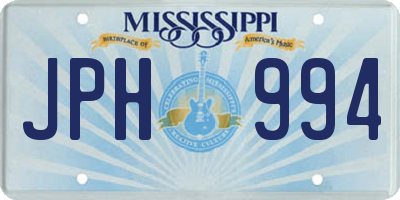 MS license plate JPH994