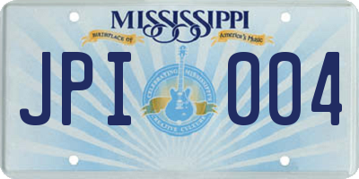 MS license plate JPI004
