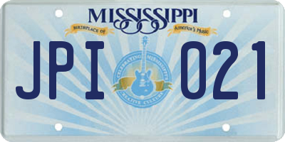 MS license plate JPI021