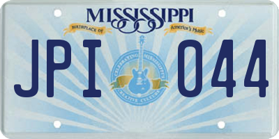 MS license plate JPI044