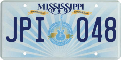 MS license plate JPI048