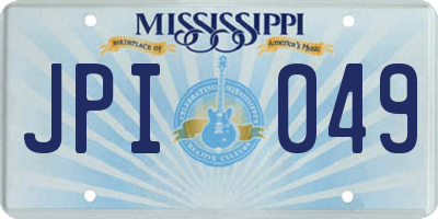 MS license plate JPI049