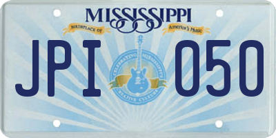 MS license plate JPI050