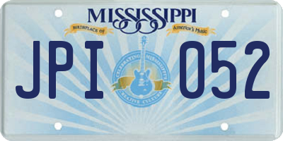 MS license plate JPI052