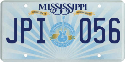 MS license plate JPI056